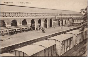 Allahabad The Railway Station Prayagraj India Train Depot Unused Postcard E80