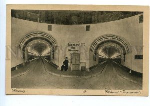 499139 Germany Hamburg tunnel sign Vintage postcard