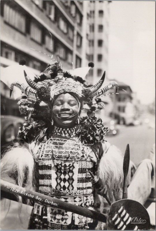 South Africa Postcard - Durban, A Ricksha Boy RR17284