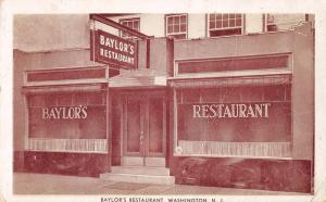 Washington New Jersey outside Baylors Restaurant antique pc Y11185