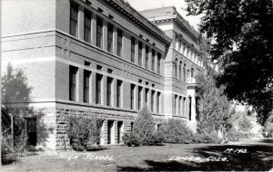 RPPC LAMAR, CO Colorado  HIGH  SCHOOL    c1940s   Postcard