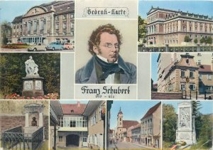 Music composers Schubert & Mozart postcards Austria multi views postcards 1960