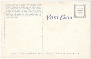Maestri Bridge, New Orleans, Louisiana, Vintage Pre-Linen Postcard