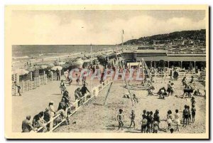 Old Postcard Deauville Fleurie Beach Games