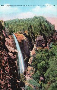 Vintage Postcard Hickory Nut Falls Tourist Spot Chimney Rock North Carolina NC