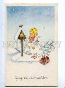 202949 Pray Winged ANGEL Elf NEW YEAR Vintage X-MAS postcard