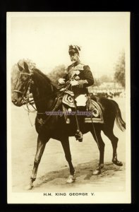r3268 - H.M. King George V on his Steed, Changing the Colours maybe? - postcard