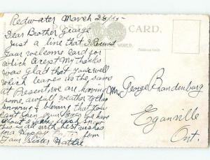 Pre-Linen WHITE BUNNY RABBIT & COLORED EGGS & EASTER LILY FLOWERS HL0550