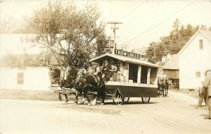 Postcard RPPC C-1910 Trow Lumber company Parade Float TR24-453