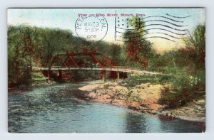Coon River Bridge Stuart Iowa IA 1909 DB Postcard P12