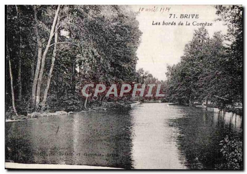 Brive - The Banks of the Correze - Old Postcard