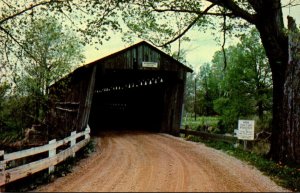 Covered Bridge On Blaine Road Over Mill Creek Ashtabula County Ohio