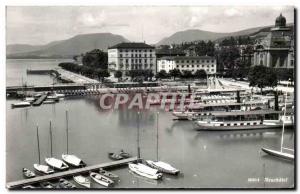 Old Postcard Neuchatel Boat