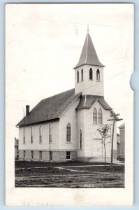 Cedar Falls Iowa IA Postcard RPPC Photo Church Scene 1923 Posted Vintage