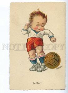 189426 FOOTBALL soccer COMIC Player Vintage Colorful postcard