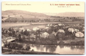 Officers Quarters & Cohocton River Soldiers & Sailors Home Near Bath NY Postcard