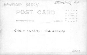 Springfield MA American Bosch Factory Radio Chases All Ruined RPPC