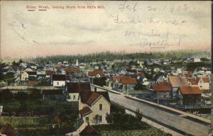 Kelso Washington WA Hill's Mill Bird's Eye View c1910 Vintage Postcard