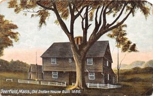 Old Indian House Deerfield, Massachusetts Postcard