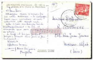 Modern Postcard Les Houches general view and the Mont Blanc