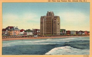 Vintage Postcard View Ventnor Pier Peaceful Residential Atlantic City New Jersey