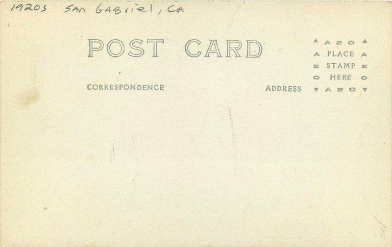 1920s San Gabriel California RPPC Photo Postcard High School Monrovia 2964