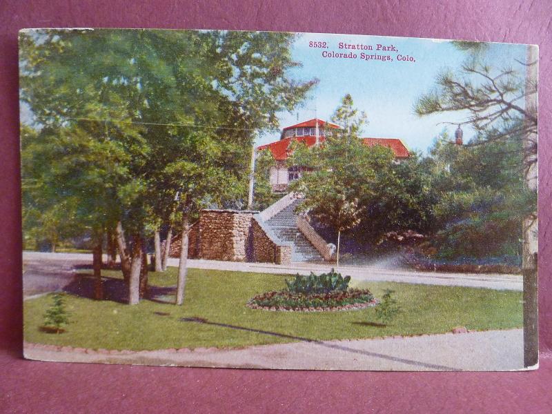 Old Postcard Stratton Park Colorado Springs, CO