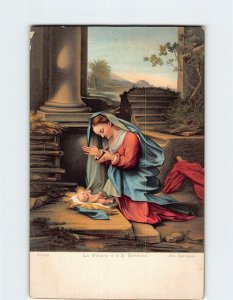 Postcard La Vergine e il S. Bambino By Antonio da Correggio, Florence, Italy