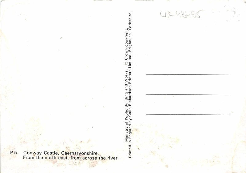 uk43495 conway castle caernarvonshire wales uk