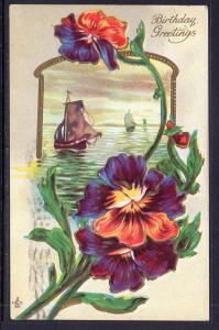 Birthday Greetings,Flowers,Sailboats