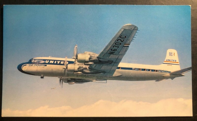 Mint Usa Picture Postcard United Airlines Dc-7s Mainliner Fleet
