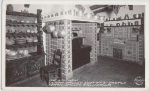 1930s DEATH VALLEY California Ca RPPC Postcard Interior SCOTTY'S CASTLE KITCHEN