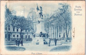 Canada Montreal Place d'Armes Vintage Postcard 03.62