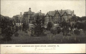 Lancaster Pennsylvania PA County Almshouse and Insane Asylum c1910 PC