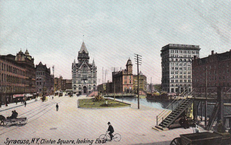 SYRACUSE, New York, 1900-1910s; Clinton Square Looking East