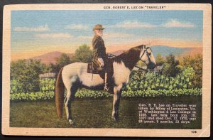 Vintage Postcard 1945 General Robert E. Lee & Traveler, Lexington, Virginia (VA)