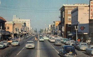 Drug Store Orange County ANAHEIM, CA Center Street Scene 1956 Vintage Postcard