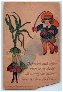 c1910's Valentine Children Sweetheart Roth & Langley Unposted Antique Postcard 