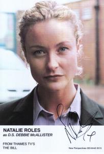 Natalie Roles as DS Debbie McAllister ITV The Bill Hand Signed Cast Card