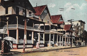 Wildwood New Jersey Cedar Avenue, Color Lithograph Vintage Postcard U8705