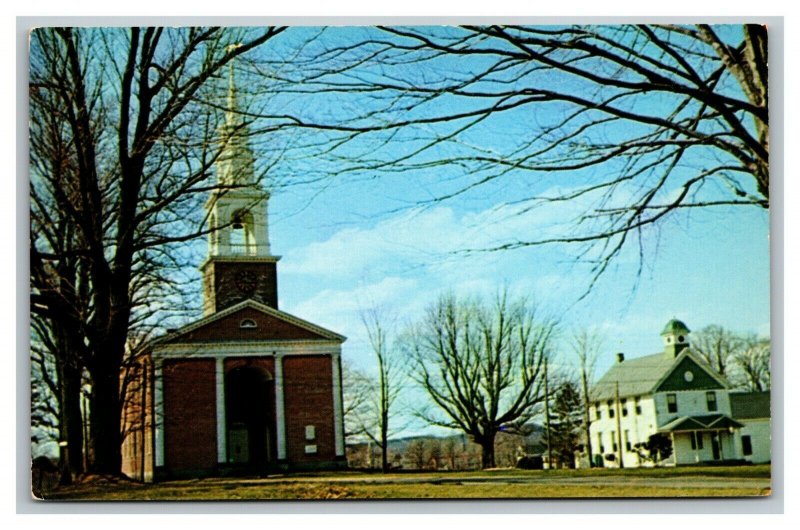 Vintage 1950's Postcard First Congregational Church of Lebanon Connecticut