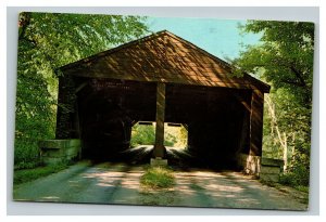 Vintage 1960's Postcard Covered Bridge Brown County State Park Nashville Indiana