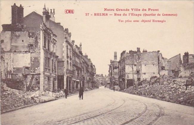 France Reims Rue de l'Etape 1920