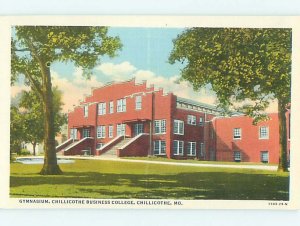 Linen GYMNASIUM AT CHILLICOTHE BUSINESS COLLEGE Chillicothe Missouri MO L9252