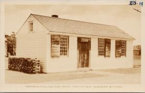 Greenfield Village Post Office Dearborn Michigan Real Photo Postcard D81