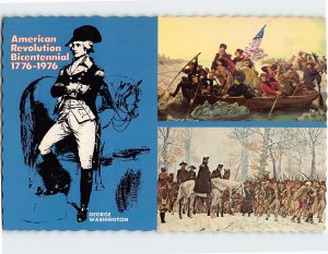 Postcard George Washington American Revolution Bicentennial USA