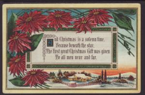 Christmas,Pointsettia,Scene Postcard