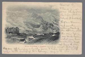 Kleine Scheidegg und Jungfrau. Swiss Alps. 1901 cancel