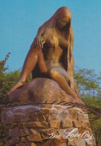 Loreley Germany Mermaid Statue German Postcard