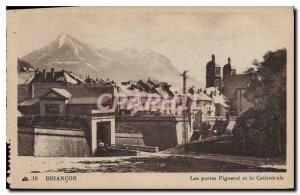 Old Postcard Briancon Doors Piguerol and Cathedrale